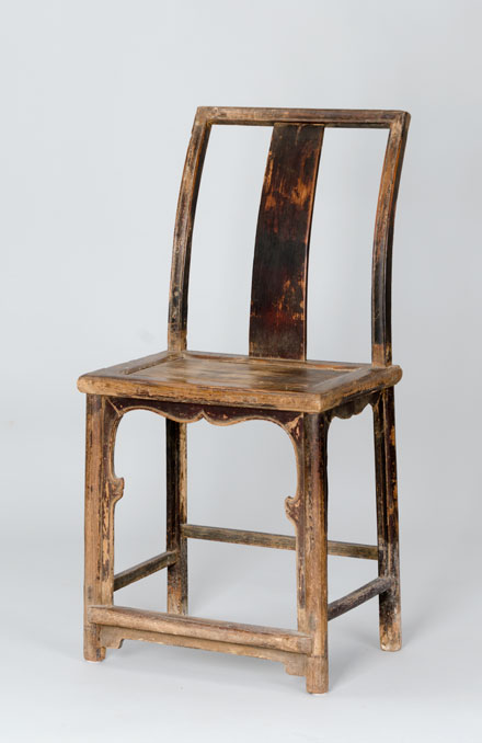Side Chair康熙四十八年槐木灯挂椅子，产于山西