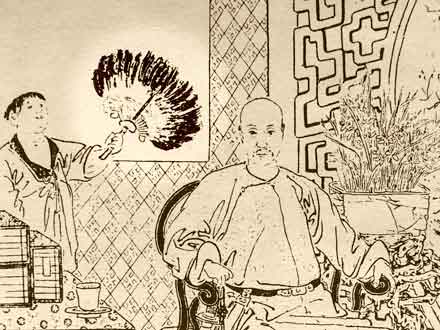 feather fan_late qing painting
