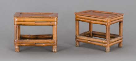 pair of bamboo stands