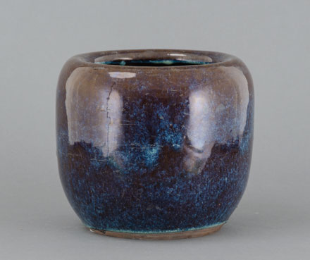Blue Glazed Pottery Urn