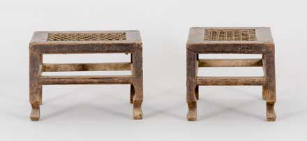 pair of low stools