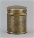 brass round box