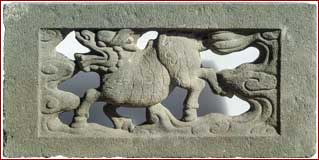 stone panel with qilin