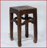 corner-leg stool, one of a pair