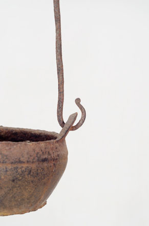 Iron Hanging Bowl, detail